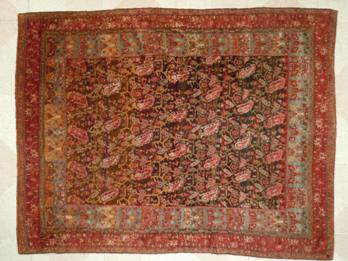 Tapis orient bordeaux laine iran  fait main