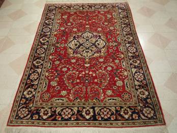Tapis orient bordeaux laine iran  fait main