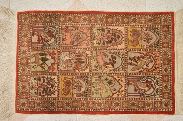 Tapis orient bordeaux laine iran  fait main