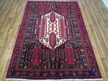 Tapis orient bordeaux laine iran  fait main