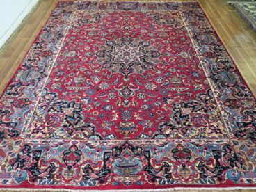 Tapis orient bordeaux laine iran  fait main