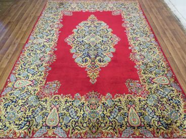 Tapis orient bordeaux laine iran  fait main