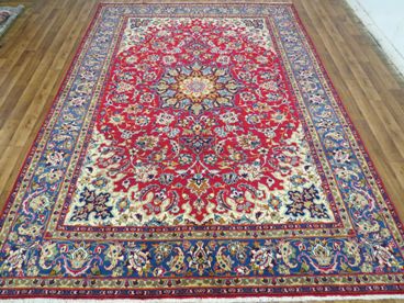 Tapis orient bordeaux laine iran  fait main