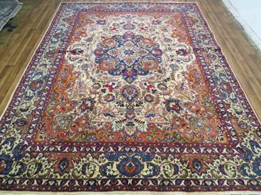 Tapis orient bordeaux laine iran  fait main